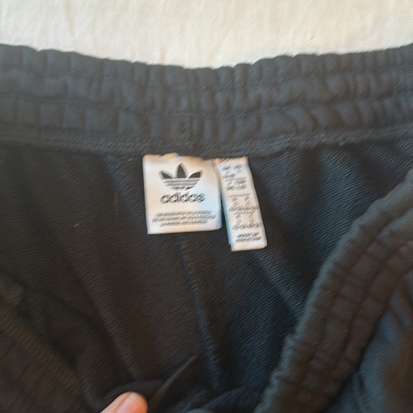 Adidas 3-STRIPES LOOSE FRENCH TERRY WIDE LEG PANTS - Picture 2 of 3